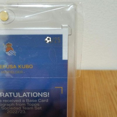 Takefusa Kubo 2022/23 Topps Autograph Card  /25 Real Sociedad #14