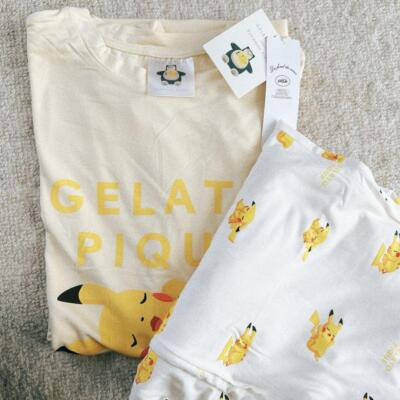 Pokémon×GELATO PIQUE Pikachu printed special collaboration loungewear pajamas