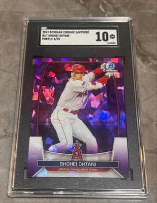 2023 Shohei Ohtani Bowman Chrome  Sapphire SGC 10 Purple /25 Angels