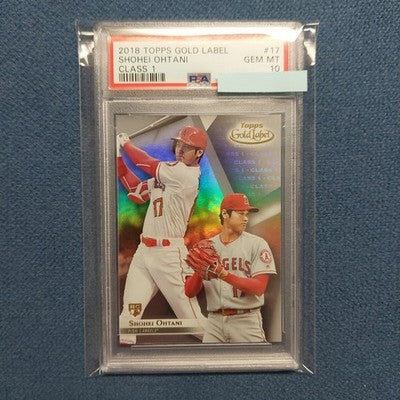 2018 Shohei Ohtani TOPPS GOLD LABEL PSA10 RC Angels #17 Dual-wielding design