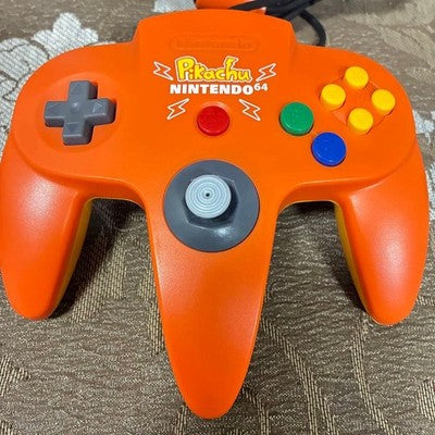 Nintendo 64 Controller Pikachu Pokemon N64 Orange Yellow NUS-005 Limited Tested