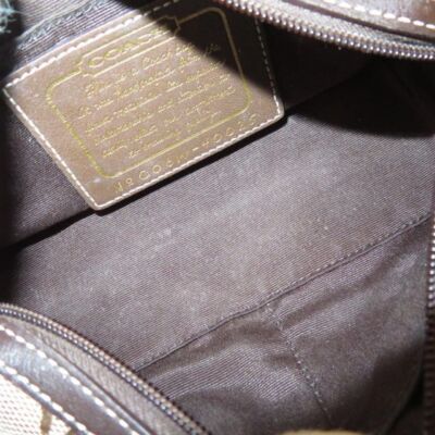 Coach pouch signature beige canvas Pencil case Cosmetic Case Zip case ladies