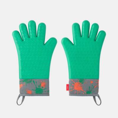 【Japan Store Official】 Splatoon 3 SALMON RUN Silicone Mittens Nintendo 43×25×4cm