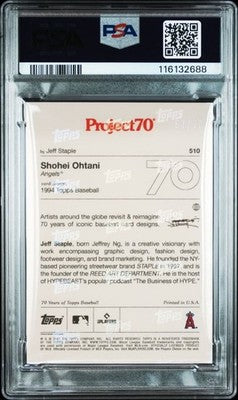 2021 Shohei Ohtani Topps Project70 #510  Rainbow Foil PSA8 Major League Baseball