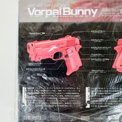 SAO Gun Gale Online AM.45 LLENN Vorpal Bunny Gas Blowback Pistol pink gift *19