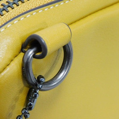 Coach Carrier Fawn Crossbody Smooth Calf Mustard Dark Yellow Outlet Leather