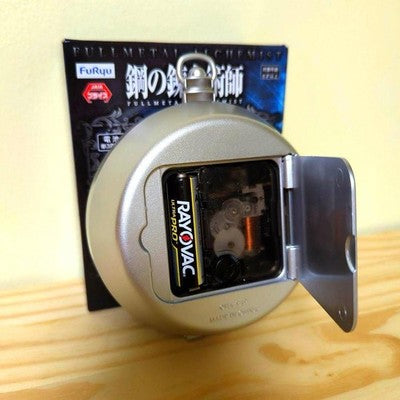 Fullmetal Alchemist Large Edward Elric Silver Clock Table Clock Type 14cm