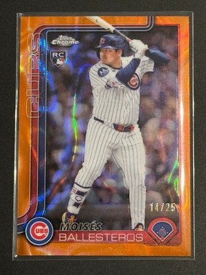 2025 Moisés Ballesteros Topps Chrome Update Limited Edition of 25 Chicago Cubs