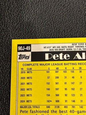 2025 Topps Pete Alonso Base Update Japan Edition /10 sakura