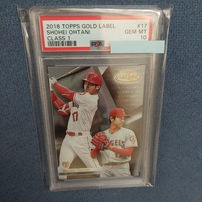 2018 Shohei Ohtani TOPPS GOLD LABEL PSA10 RC Angels #17 Dual-wielding design