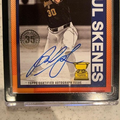 1990 TOPPS All-Star Autograph Card Paul Skins Pittsburgh Pirates Pitcher MBL