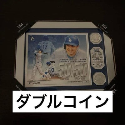 Shohei Ohtani #17 Dodgers 50-50 Commemorative Double Coin Photo Mint Limited *4