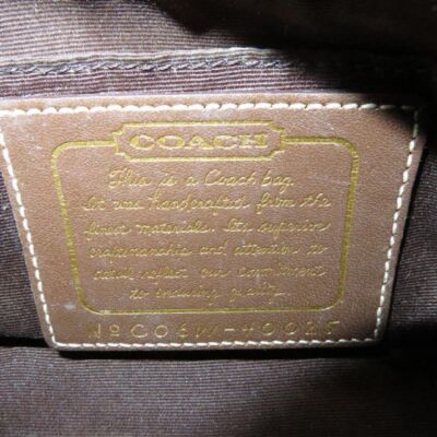 Coach pouch signature beige canvas Pencil case Cosmetic Case Zip case ladies
