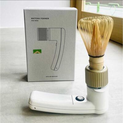 NEW MATCHA FOROMER CHA-RAKU & CHASEN Electric Japanese Green Tea Whisk Handy