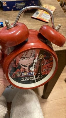 Fullmetal Alchemist Edward Elric Twin Bell Alarm Clock Hands Work No Voice Rare
