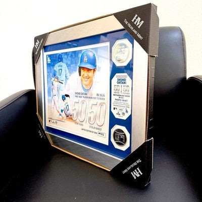 Shohei Ohtani #17 Dodgers 50-50 Commemorative Double Coin Photo Mint Limited *6