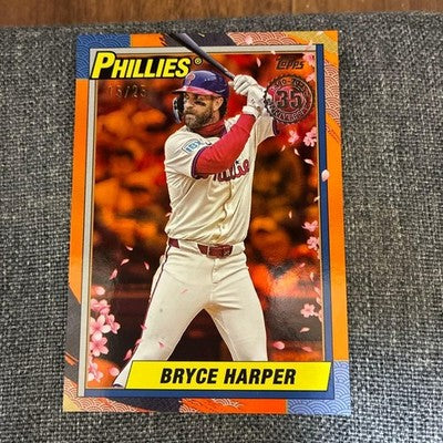 2025 Topps Japan Edition Bryce Harper Sakura Parallel /25 Limited Phillies MLB