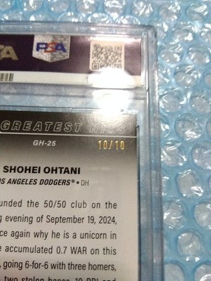 PSA9 Topps Series 1 Shohei Ohtani Greatest Hits GH-25 Black Foil MLB Card