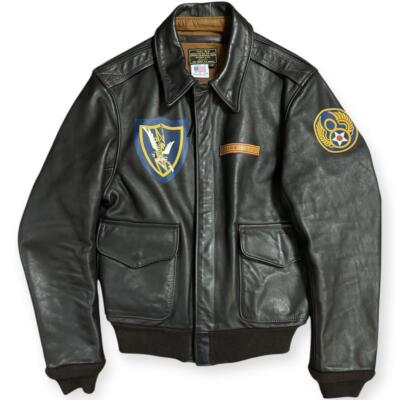 Good Condition AVIREX LTD Made in the USA A-2 FLYING TIGERS Brown Size M Men's