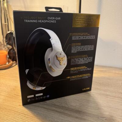 NEW JBL Under Armour UA Project Rock Over-Ear Training Headphones White Boxed