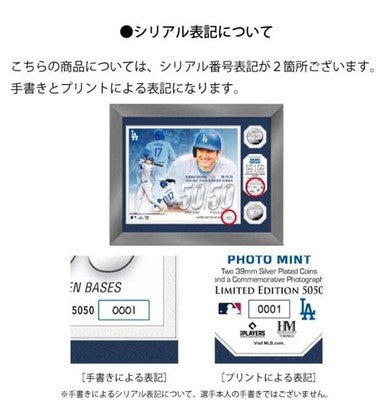 Shohei Ohtani #17 Dodgers 50-50 Commemorative Double Coin Photo Mint Limited *5
