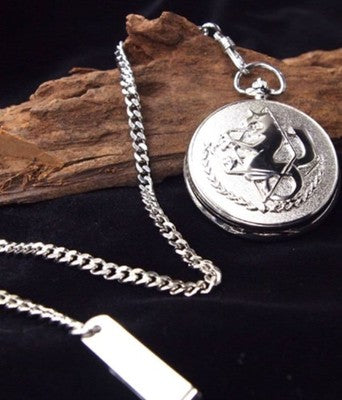 Fullmetal Alchemist Edward Elric Pocket Watch Silver Hiromu Arakawa GAINAX
