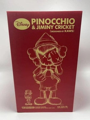 MEDICOM TOY KAW x DISNEY: PINOCCHIO & JIMINY CRICKET 2010 In mint