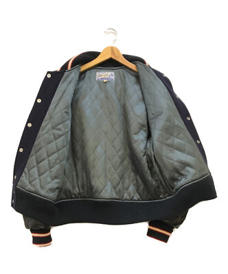 【38】 WHITESVILLE WV13682 Leather Stadium Jumper Arcadia Athletics Navy