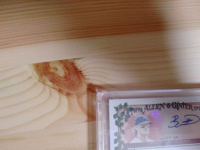 Topps allen & ginter lineup card relic auto Bobby Witt Jr 1/1 Kansas City Royals