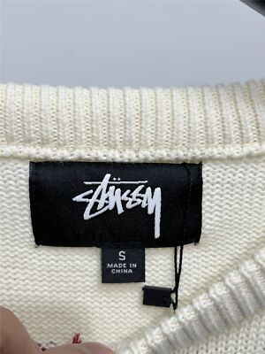 see description size S-XL STUSSY Stylish Classic Back Jacquard Monogram Jumper