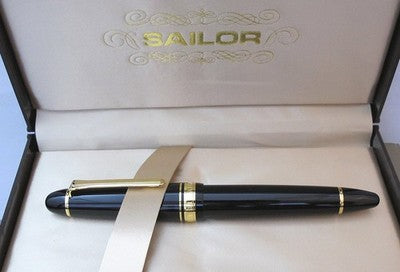 see desicription Sailor King Profit ST Fountain Pen Black Medium Nib 11-6001-420