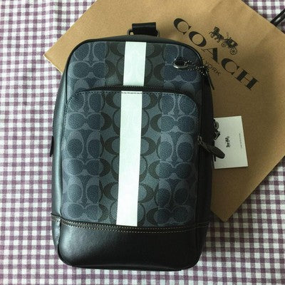 Coach Graham Pack In Blocked Signature Canvas W/ Varsity Stripe C3229 Outlet New