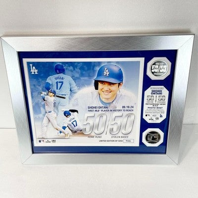 Shohei Ohtani 50-50 Achievement Commemorative Double Coin Photo limited edition