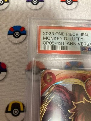 PSA10 PRISTINE MONKEY D LUFFY 1ST ANNIVERSARY SIGNED ODA JAPAN gift