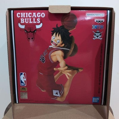ONE PIECE BASE NBA MSP Monkey D Luffy Chicago Bulls Figure Bandai Japan New