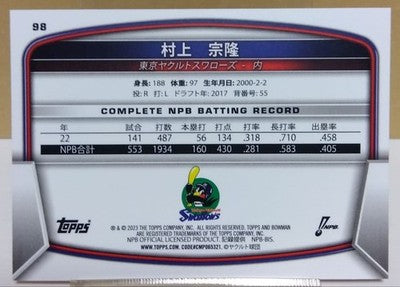 2023 Topps Bowman NPB Munetaka Murakami Pink Parallel /75 #47/75