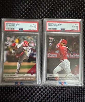 Shohei Ohtani 2018 MLB First Win First Home Runner Up 2RC PSA10 MLB Rookie Cards