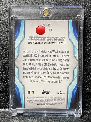 2024 Shohei Ohtani Topps Japan Edition SHOTIME /25 Los Angeles Dodgers　P/DH