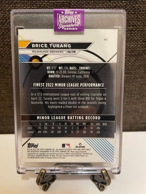 2025 Topps Archives Signature BRICE TURANG Autograph Card Limited to 45