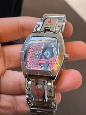 Fullmetal Alchemist Edward Elric Silver Watch Metal Band Anime Official Style