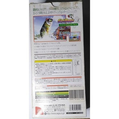 SEGA Dreamcast Get Bass Fishing Game + Fishing Controller Rod Set Game
