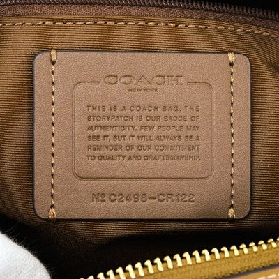COACH Rowan Satchel Signature Canvas Stripe Light Khaki CR122 Outlet New