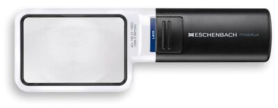 NEW ESCHENBACH Handheld Loupe Magnifying Glass Magnification 4xLED light 1511-41