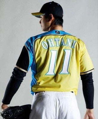 Shohei Ohtani Hokkaido Nippon-Ham Fighters Jersey Size L Happy Yellow #11
