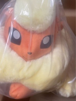 new Pokemon Center Online Life Size Flareon Booster Jumbo Plush Doll Lying Down