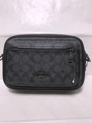 Auth COACH Elias Crossbody In Signature Canvas CJ510 Canvas Black F/S 424728