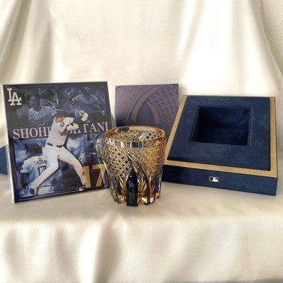 Shohei Ohtani × Edo Kiriko Rock Glass Limited 300 Rare Japanese Crystal MLB *1