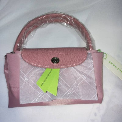 Longchamp Le Pliage S Original Pink W:13in collapsible Outlet New