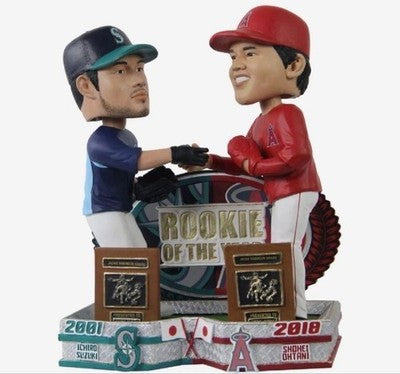 Shohei Ohtani & Ichiro Rookie of the Year commemorative bobblehead limited