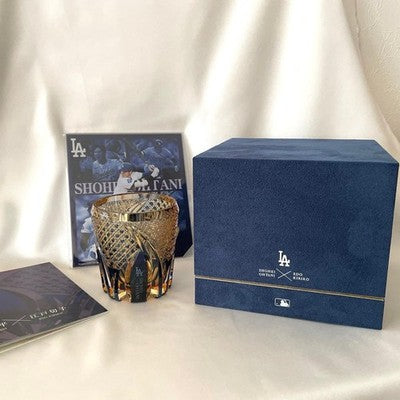 Shohei Ohtani × Edo Kiriko Rock Glass Limited 300 Rare Japanese Crystal MLB *1
